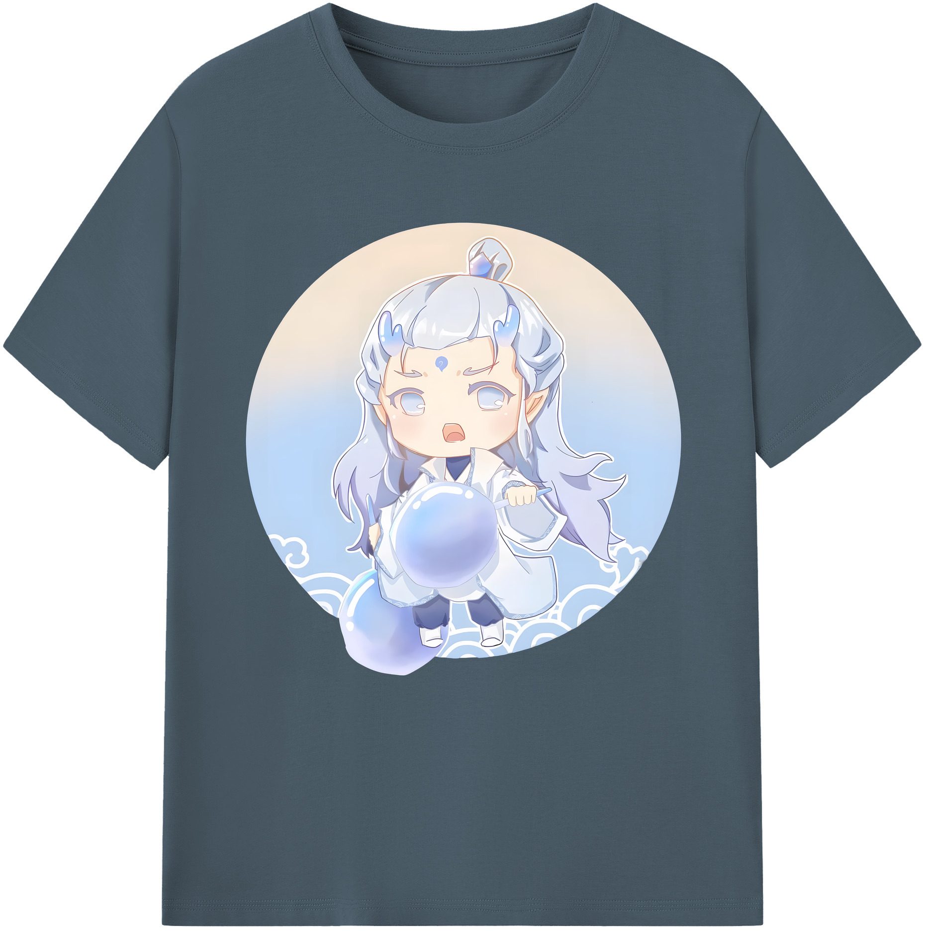 （画像用） Ne Zha 2 ナタ 魔童の大暴れ 綿100％半袖Tシャツ（フロントプリント）